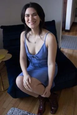 Eliza FaulknerDrew Linen Slip Dress - Periwinkle Blue -AGOLDE Store Eliza Faulkner Drew Linen Slip Dress Periwinkle Blue 20230317194403 1