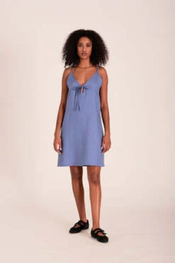 Eliza FaulknerDrew Linen Slip Dress - Periwinkle Blue -AGOLDE Store Eliza Faulkner Drew Linen Slip Dress Periwinkle Blue 20230317194406