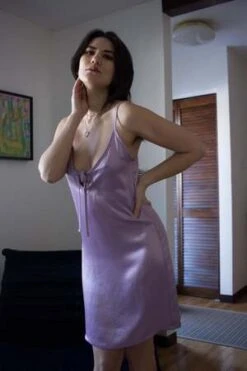 Eliza FaulknerDrew Slip Dress - Lilac