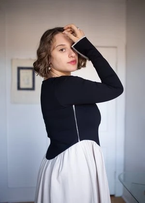 Eliza FaulknerJoan Dress - Black/Cream 4 Eliza FaulknerJoan Dress - Black/Cream - Image 2