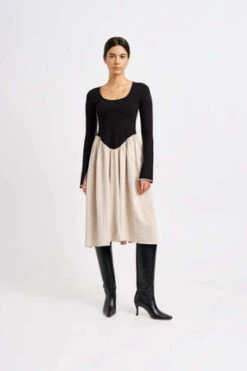 Eliza FaulknerJoan Dress - Black/Cream 25 Eliza FaulknerJoan Dress - Black/Cream -AGOLDE Store Eliza Faulkner Joan Dress Black Cream 20231027184830
