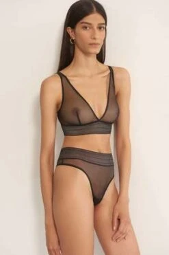 Else Bare Soft Plunge Bra - Black -AGOLDE Store Else Bare Soft Plunge Bra Black 20230710200922 2