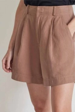 Apiece ApartFrancoise Pleated Short - Woodsmoke -AGOLDE Store FRANCOISE PLEATED SHORT 20230531150116