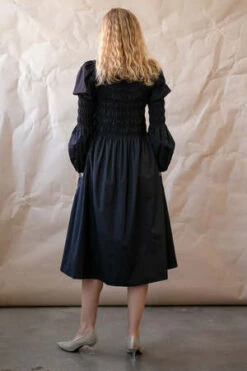 Juliette FabbriFinn Smocked Midi Dress - Black -AGOLDE Store Finn Smocked Midi Dress in Black 20231005000156 2