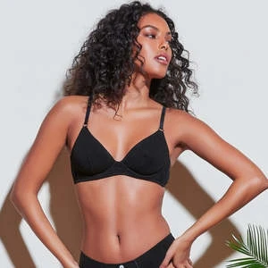 Fleur Du MalFleur Du Mal Organic Cotton Underwire Bra - Black 6 Fleur Du MalFleur Du Mal Organic Cotton Underwire Bra - Black - Image 5