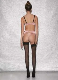 Fleur Du MalFleur Du Mal Satin Top Stitch Garter Belt - Rose -AGOLDE Store Fleur du Mal Satin Top Stitch Garter Belt Rose 20231006210513