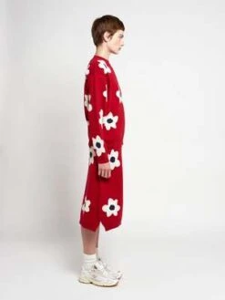 Bobo ChosesFloral Jacquard Pencil Skirt - Burgundy Red -AGOLDE Store Floral Jacquard Pencil Skirt 20230823074522 2