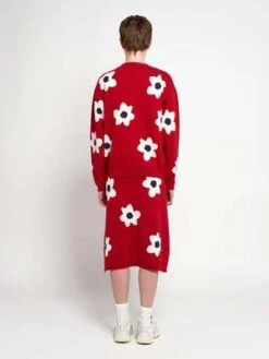 Bobo ChosesFloral Jacquard Pencil Skirt - Burgundy Red -AGOLDE Store Floral Jacquard Pencil Skirt 20230823074522 3