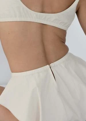 Modern WeavingFlutter Shortie Parchment Poplin - Eggshell 3 Modern WeavingFlutter Shortie Parchment Poplin - Eggshell