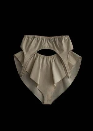 Modern WeavingFlutter Shortie Parchment Poplin - Eggshell 4 Modern WeavingFlutter Shortie Parchment Poplin - Eggshell - Image 2