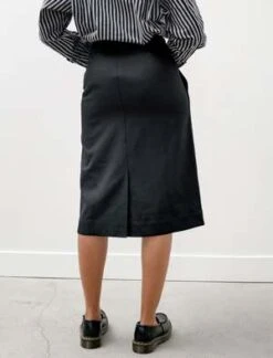 Studio NicholsonGado Dry Wool Twill Zip Skirt - Black -AGOLDE Store Gado Dry Wool Twill Zip Skirt Black 20221104232818