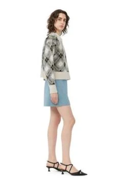 GanniTwill Wool Suiting Mini Skirt - Heather -AGOLDE Store Ganni Twill Wool Suiting Mini Skirt Heather 20230909001006 3