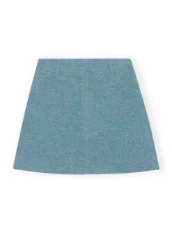 GanniTwill Wool Suiting Mini Skirt - Heather -AGOLDE Store Ganni Twill Wool Suiting Mini Skirt Heather 20230909001007 1