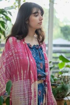 Natalie MartinGeorgia Wrap Robe - Pink Tie Dye -AGOLDE Store Georgia Wrap in Pink Tie Dye by Natalie Martin 20220417054538 1