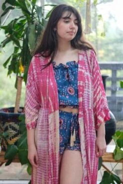 Natalie MartinGeorgia Wrap Robe - Pink Tie Dye -AGOLDE Store Georgia Wrap in Pink Tie Dye by Natalie Martin 20220417054539