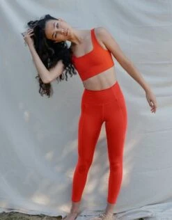 Girlfriend CollectiveHigh-Rise Compressive Leggings - Tart