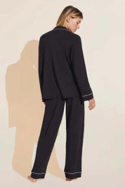 EberjeyGisele Long PJ Set - Black/Sorbet Pink 9 EberjeyGisele Long PJ Set - Black/Sorbet Pink -AGOLDE Store Gisele Long PJ Set in Black Sorbet Pink 20230913182810 3