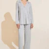 EberjeyGisele Long PJ Set - Heather Grey/Sorbet Pink -AGOLDE Store Gisele Long PJ Set in Heather Grey Sorbet Pink 20230913223716