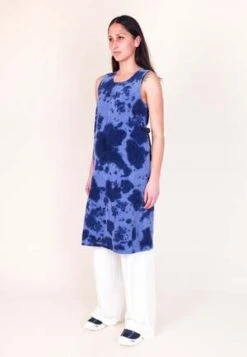 GramicciWaffle Cord Mid-Length Dress - Navy Bleach Dye -AGOLDE Store Gramicci Waffle Cord Mid Length Dress Navy Bleach Dye 20230919134417