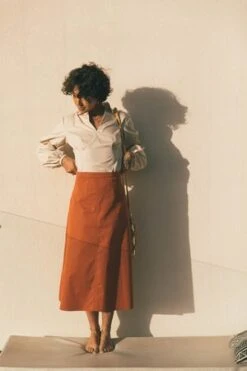 SIZHESPERO SKIRT - ORANGE -AGOLDE Store HESPERO SKIRT ORANGE 20230325222625 1