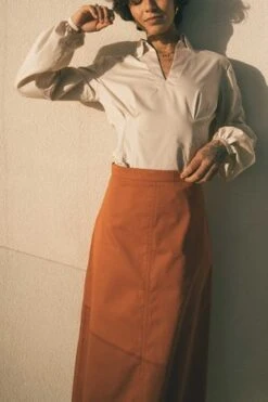 SIZHESPERO SKIRT - ORANGE -AGOLDE Store HESPERO SKIRT ORANGE 20230325222625