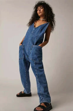Free PeopleHigh Roller Jumpsuit - Sapphire Blue