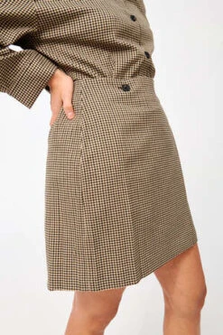 HolzweilerErina Check Skirt - Beige -AGOLDE Store Holzweiler Erina Check Skirt Beige 20221115210205 1