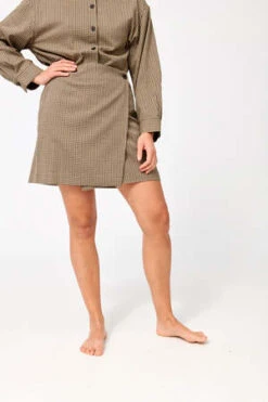 HolzweilerErina Check Skirt - Beige -AGOLDE Store Holzweiler Erina Check Skirt Beige 20221115210205 2