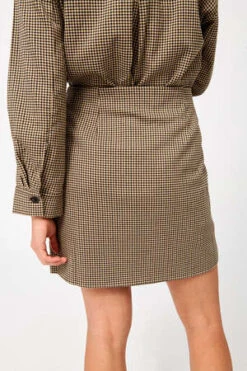 HolzweilerErina Check Skirt - Beige -AGOLDE Store Holzweiler Erina Check Skirt Beige 20221115210205