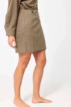 HolzweilerErina Check Skirt - Beige -AGOLDE Store Holzweiler Erina Check Skirt Beige 20221115210206 1