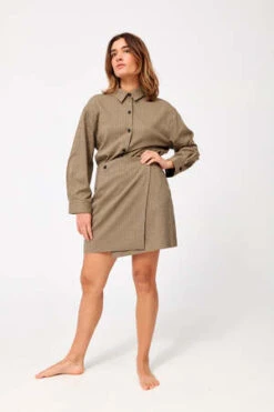 HolzweilerErina Check Skirt - Beige -AGOLDE Store Holzweiler Erina Check Skirt Beige 20221115210206 2