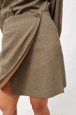 HolzweilerErina Check Skirt - Beige -AGOLDE Store Holzweiler Erina Check Skirt Beige 20221115210207