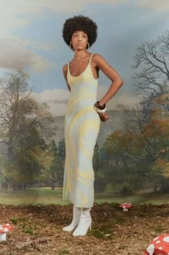 House Of SunnyCypress Hockney Dress - Cucumber -AGOLDE Store House of Sunny Cypress Hockney dress green 20230426060821 1