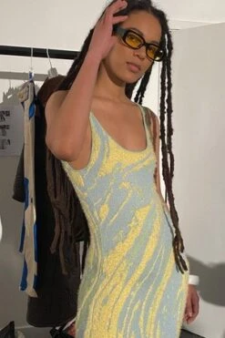 House Of SunnyCypress Hockney Dress - Cucumber -AGOLDE Store House of Sunny Cypress Hockney dress green 20230426060823