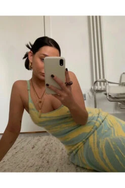 House Of SunnyCypress Hockney Dress - Cucumber -AGOLDE Store House of Sunny Cypress Hockney dress green 20230426060824