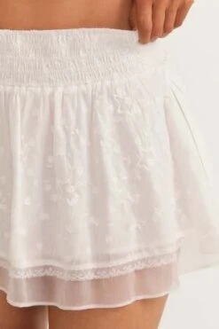 LoveShackFancyIlona Skirt - White -AGOLDE Store Ilona Skirt White 20220811080228