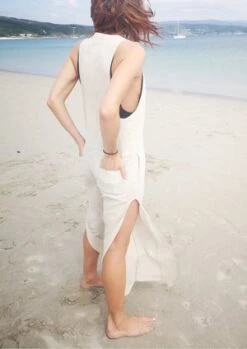 BERENIKNATURAL LINEN LONG SLEEVELESS SIDE SLOTS JUMPSUIT - White -AGOLDE Store JUMPSUIT LONG SLEEVELESS SIDE SLOTS NATURAL LINEN white 20210520203547 2