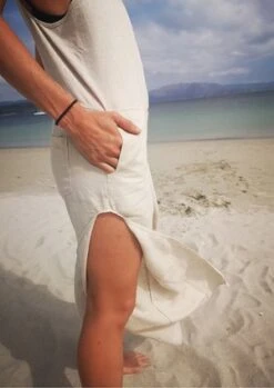 BERENIKNATURAL LINEN LONG SLEEVELESS SIDE SLOTS JUMPSUIT - White -AGOLDE Store JUMPSUIT LONG SLEEVELESS SIDE SLOTS NATURAL LINEN white 20210520203548 1