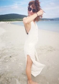 BERENIKNATURAL LINEN LONG SLEEVELESS SIDE SLOTS JUMPSUIT - White -AGOLDE Store JUMPSUIT LONG SLEEVELESS SIDE SLOTS NATURAL LINEN white 20210520203549 2