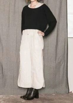 BERENIKNATURAL LINEN LONG SLEEVELESS SIDE SLOTS JUMPSUIT - White -AGOLDE Store JUMPSUIT LONG SLEEVELESS SIDE SLOTS NATURAL LINEN white 20210520203551 1