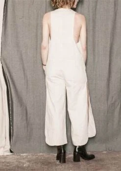 BERENIKNATURAL LINEN LONG SLEEVELESS SIDE SLOTS JUMPSUIT - White -AGOLDE Store JUMPSUIT LONG SLEEVELESS SIDE SLOTS NATURAL LINEN white 20210520203553