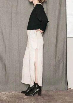 BERENIKNATURAL LINEN LONG SLEEVELESS SIDE SLOTS JUMPSUIT - White -AGOLDE Store JUMPSUIT LONG SLEEVELESS SIDE SLOTS NATURAL LINEN white 20210520203554 1