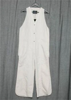 BERENIKNATURAL LINEN LONG SLEEVELESS SIDE SLOTS JUMPSUIT - White -AGOLDE Store JUMPSUIT LONG SLEEVELESS SIDE SLOTS NATURAL LINEN white 20210520203555