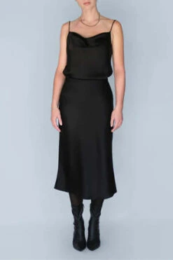 Jacoba JaneClassic Silk Satin Midi Skirt - Black -AGOLDE Store Jacoba Jane Classic Silk Satin Midi Skirt Black 20231018232422