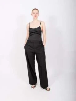 MM6 Maison MargielaStripy Wool Jumpsuit - Black
