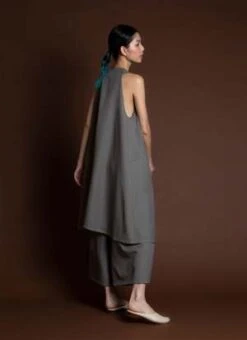 KAAREMMai A-Line Sleeveless Midi Pocket Dress - Dark Blue -AGOLDE Store KAAREM Mai A Line Sleeveless Midi Pocket Dress Dark Blue 20231011092636