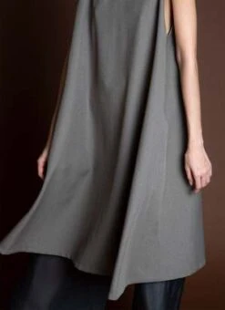 KAAREMMai A-Line Sleeveless Midi Pocket Dress - Dark Blue -AGOLDE Store KAAREM Mai A Line Sleeveless Midi Pocket Dress Dark Blue 20231011092639