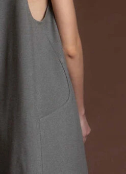 KAAREMMai A-Line Sleeveless Midi Pocket Dress - Dark Blue -AGOLDE Store KAAREM Mai A Line Sleeveless Midi Pocket Dress Dark Blue 20231011092640