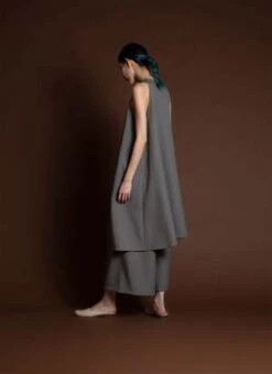 KAAREMMai A-Line Sleeveless Midi Pocket Dress - Dark Blue -AGOLDE Store KAAREM Mai A Line Sleeveless Midi Pocket Dress Dark Blue 20231011092641 1