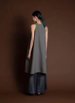 KAAREMMai A-Line Sleeveless Midi Pocket Dress - Dark Blue -AGOLDE Store KAAREM Mai A Line Sleeveless Midi Pocket Dress Dark Blue 20231011092642